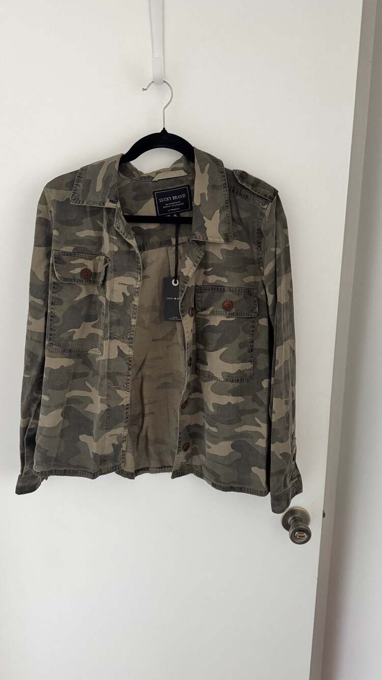 Lucky Brand Camouflage Shacket Shirt Jacket, Size M